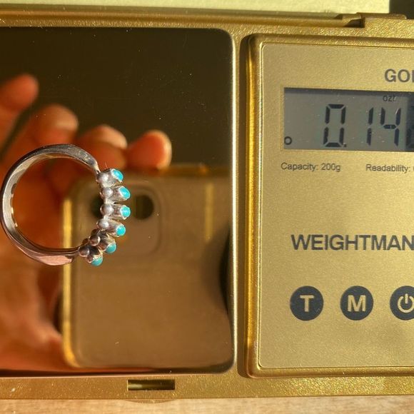 ♦️SOLD♦️ 🦋 Zuni Turquoise and Sterling ring. 🦋 Native American - Picture 5 of 5